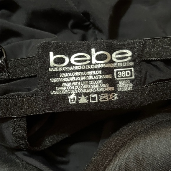 BEBE Push Up Power Mesh Black Lace Shaping Bodysuit Shapewear Size 36D - Picture 12 of 14